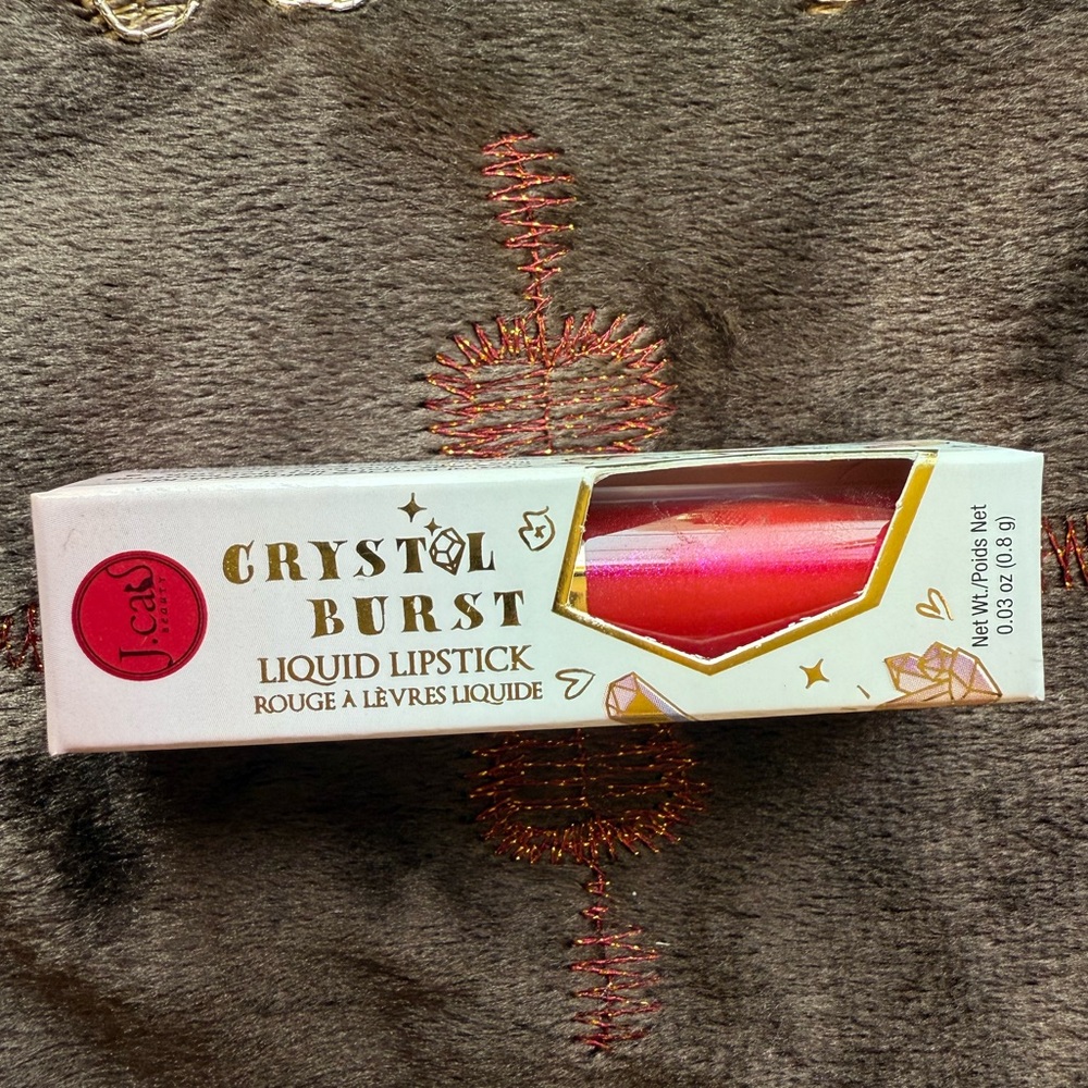 NIB J. Cat Beauty Crystal Burst Liquid Lipstick in Punky Magenta 0.03oz.